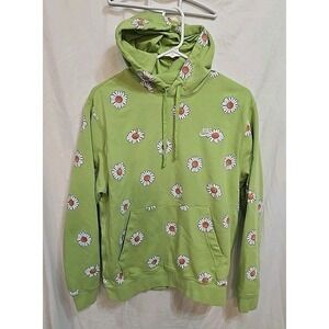 Nike Air Swoosh Sportswear Daisy Hoodie - Men's M Green W/daisy Flowers Pocket